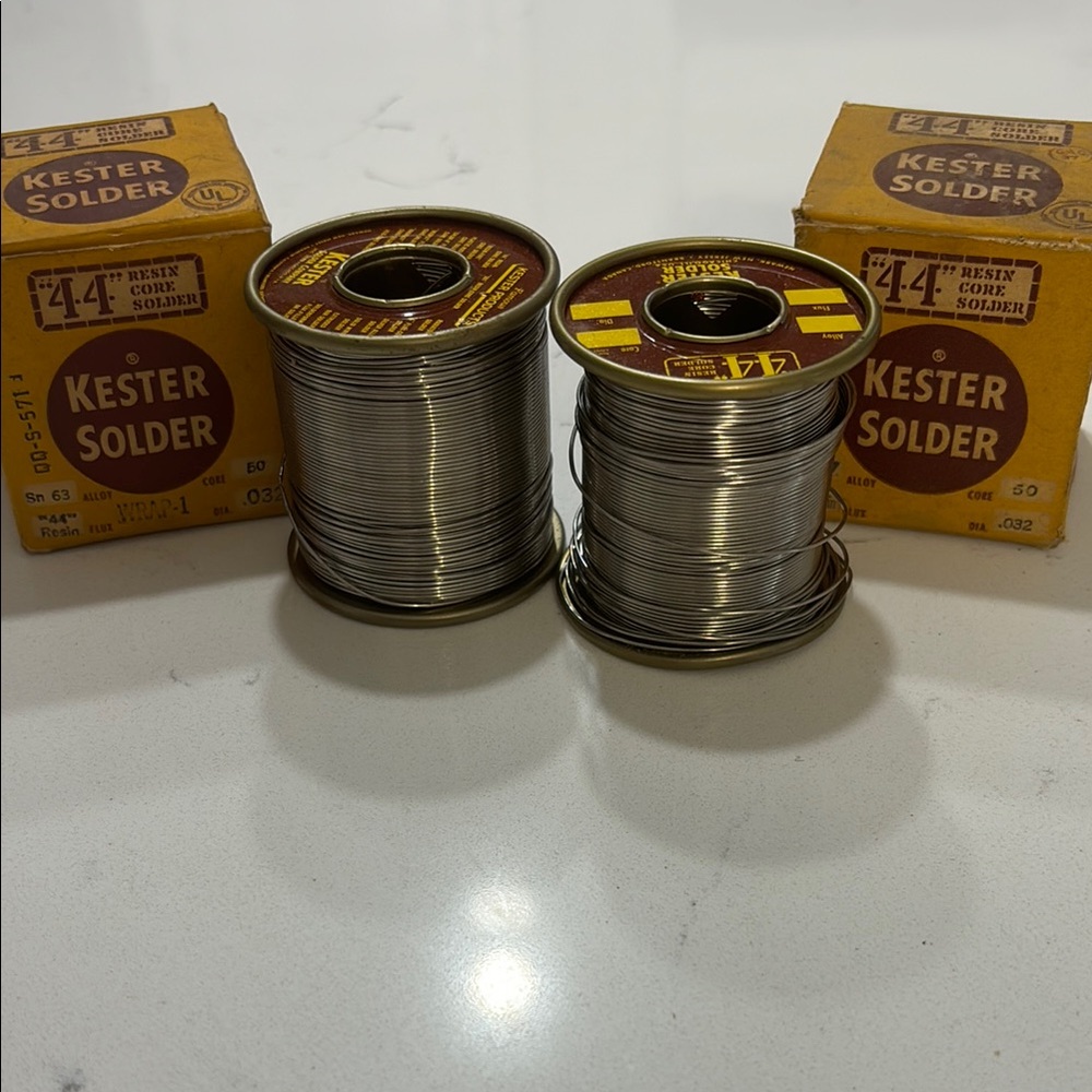 Vintage Kester Solder Wire – 2 Pack – 44 Resin Core Solder– 63/37 Alloy